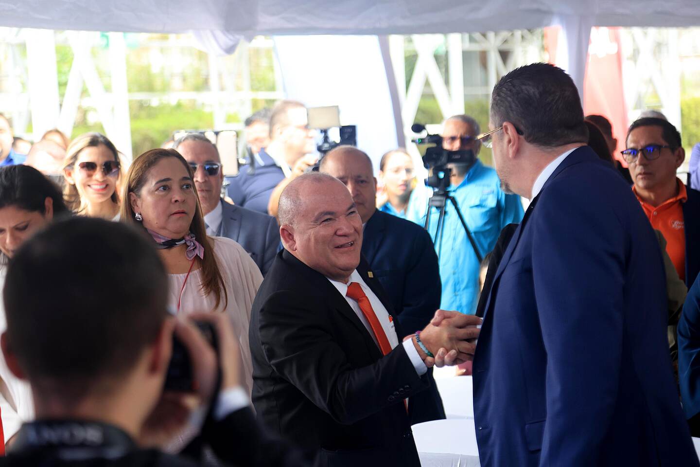 28/05/2024 La Uruca. El gobierno de la República presentó, en alianza con seis entidades financieras, el plan de abordaje contra los préstamos gota a gota. Estuvieron presentes, entre otros, el presidente Rodrigo Chaves; el ministro de Seguridad, Mario Zamora; el ministro de Economía, Francisco Gamboa Soto y la gerente del Banco Popular, Gina Carvajal. Foto: Rafael Pacheco Granados