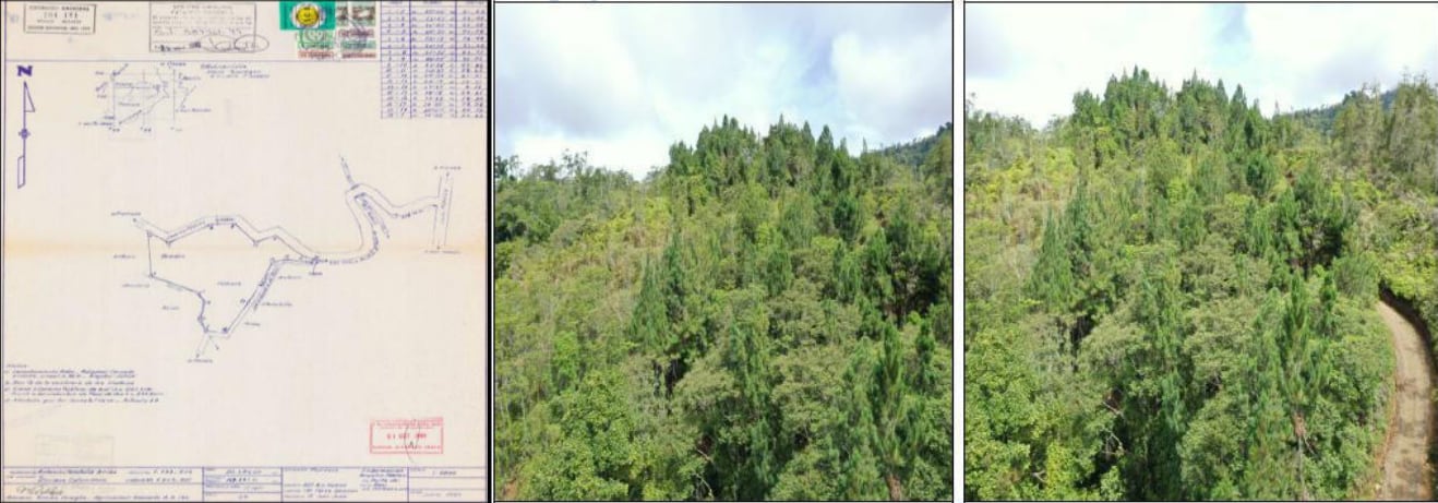 Finca rural y montañosa con pendientes pronunciadas. Tiene acceso por calle pública de lastre y electricidad en la zona. El uso está condicionado por normativa forestal y ambiental vigente.