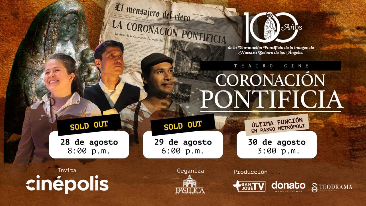 Coronación Pontificia, obra de teatro dirigida por el sacerdote Luis Esteban Fernández, anunció una tercera fecha para el domingo 30 de agosto en la sala de Cinépolis en Paseo Metrópoli.
