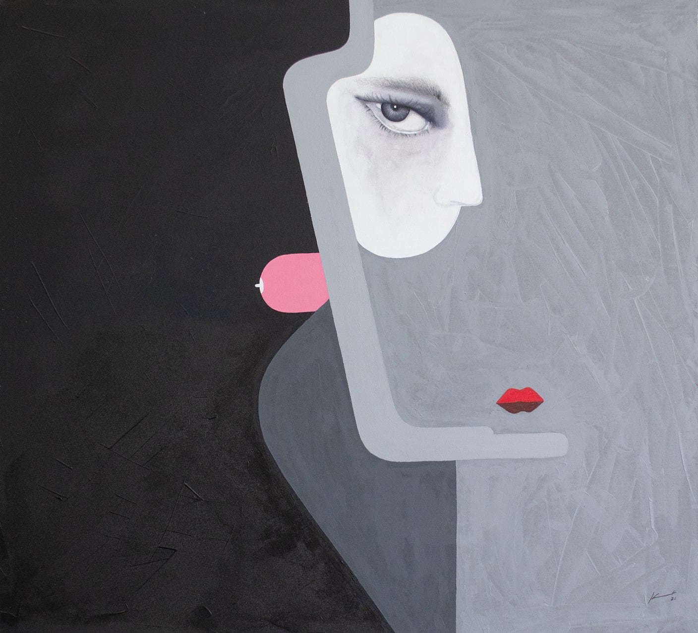 Obra 'Te escucho' de Kenneth Marín.