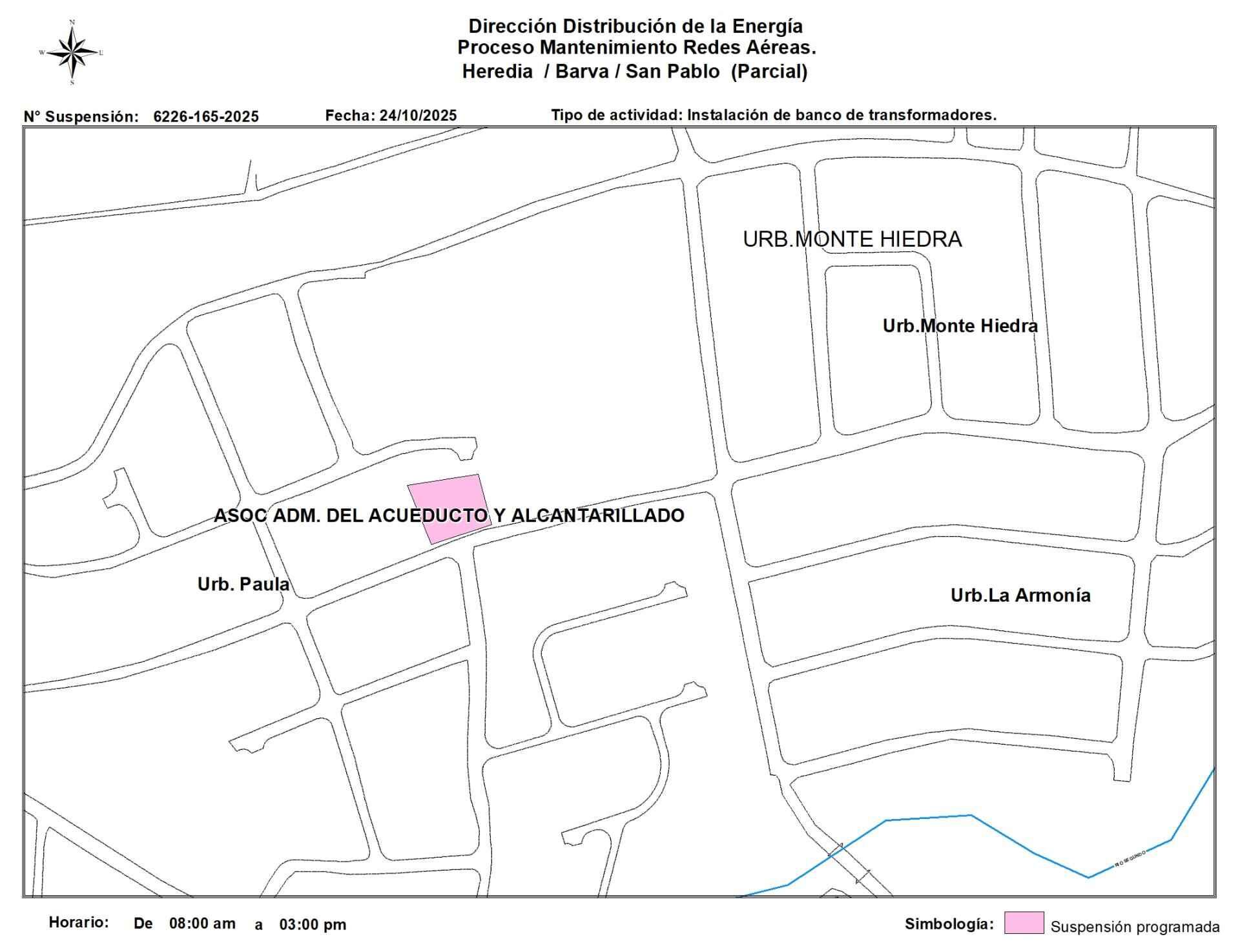 La CNFL realizará cortes de luz en sectores de Heredia este viernes por mantenimiento preventivo.