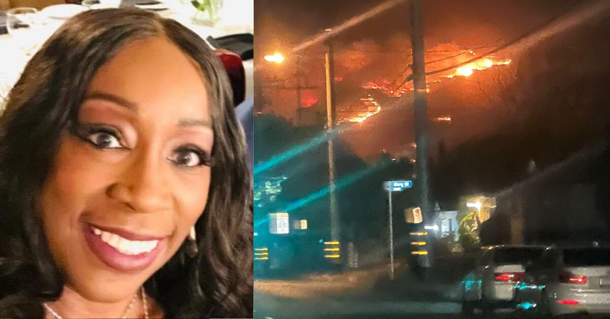 Glenda vive con su hija en San Fernando, una localidad situada a tan solo 1,5 kilómetros de uno de los focos principales de los incendios. Cortesía.