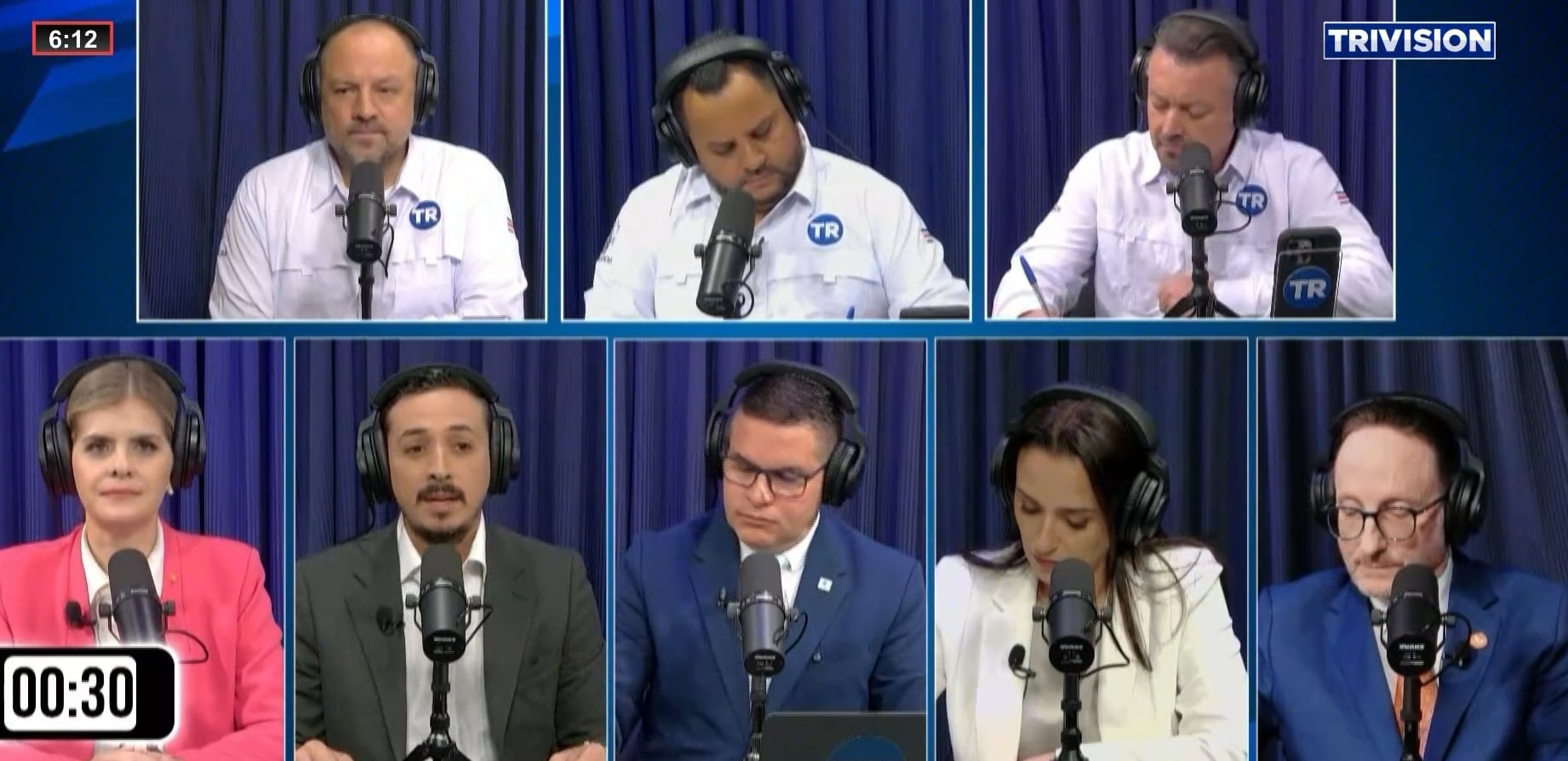 Cinco candidatos participan en debate pregrabado de Trivisión