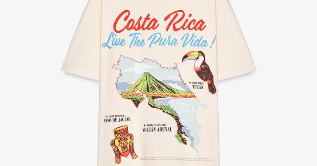 Zara lanzó una camisa con temática de Costa Rica, pero su diseño presenta errores.