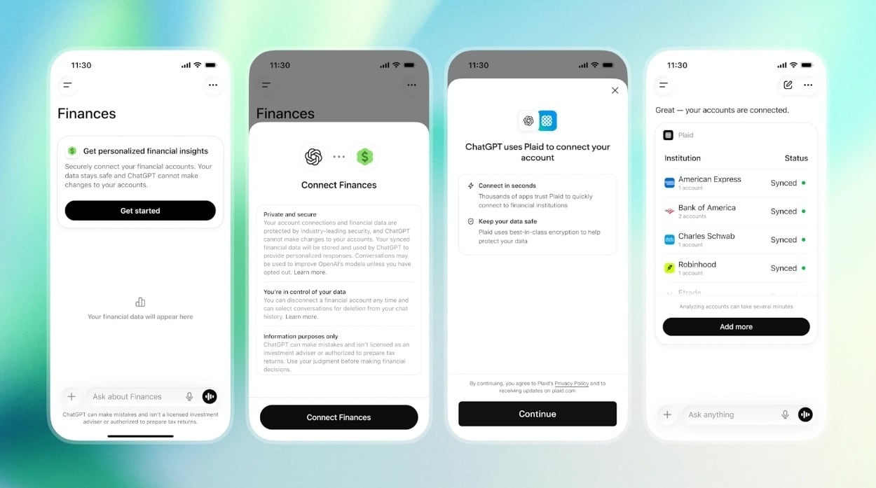 ChatGPT como gestor de las finanzas personales de los usuarios
REMITIDA / HANDOUT por OPENAI
Fotografía remitida a medios de comunicación exclusivamente para ilustrar la noticia a la que hace referencia la imagen, y citando la procedencia de la imagen en la firma
18/5/2026