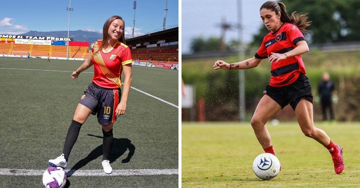 La florense Gloriana Villalobos y la goleadora rojinegra Priscila Chinchilla están llamadas a ser protagonistas en el partido de este miércoles. Fotografias: Mayela López y Rubén Murillo (LDA)