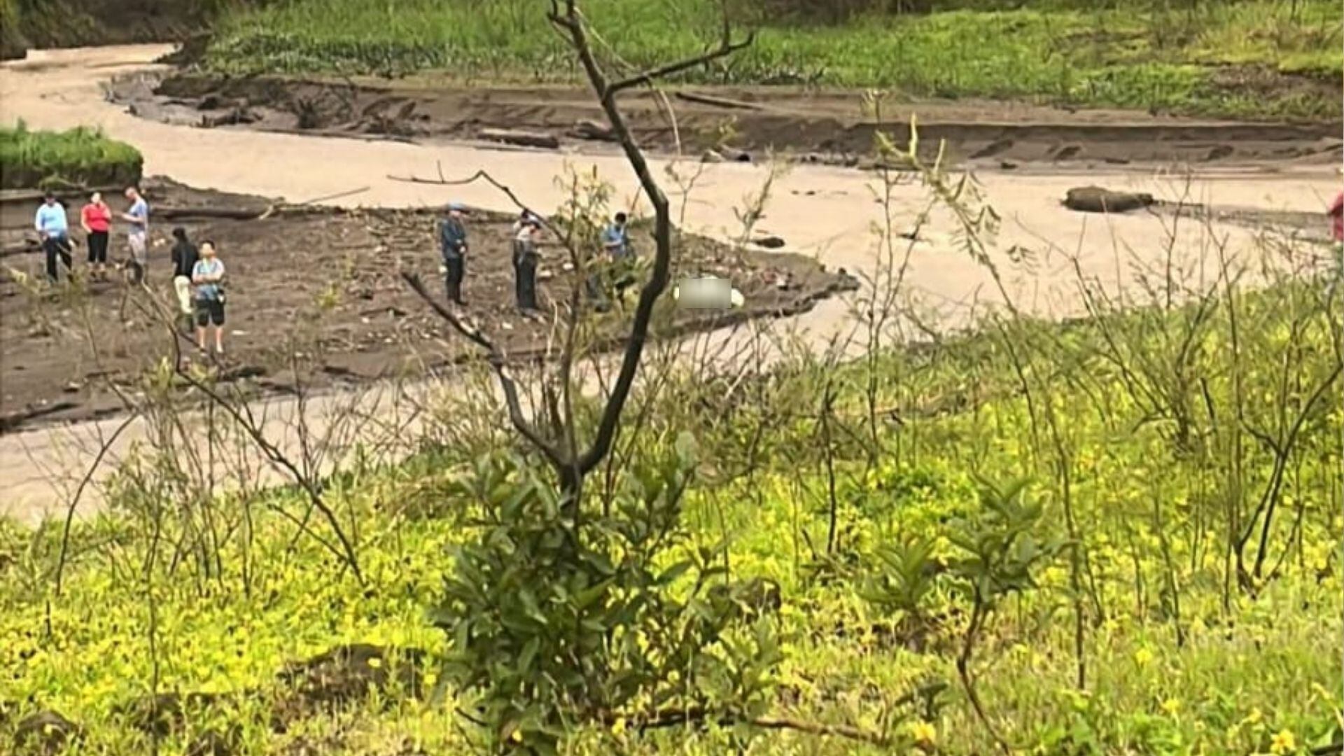 Cuerpo apareció a la orilla de la quebrada.