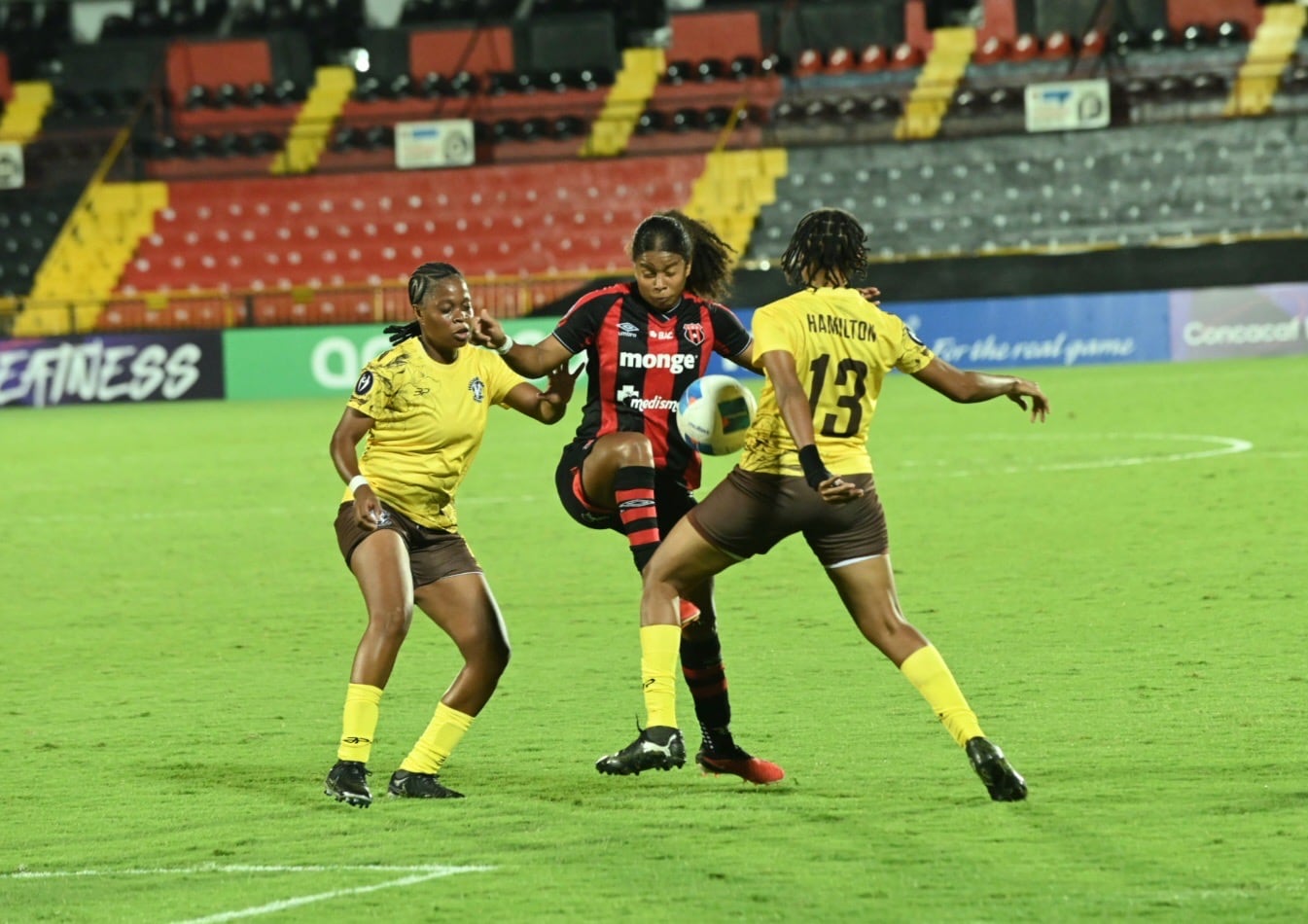 20/08/2024, Alajuela, Estadio Alejandro Morera Soto, partido por la CONCACAF Champions Cup femenina entre Liga Deportiva Alajuelense y Fazsier Whip FC de Jamaica.