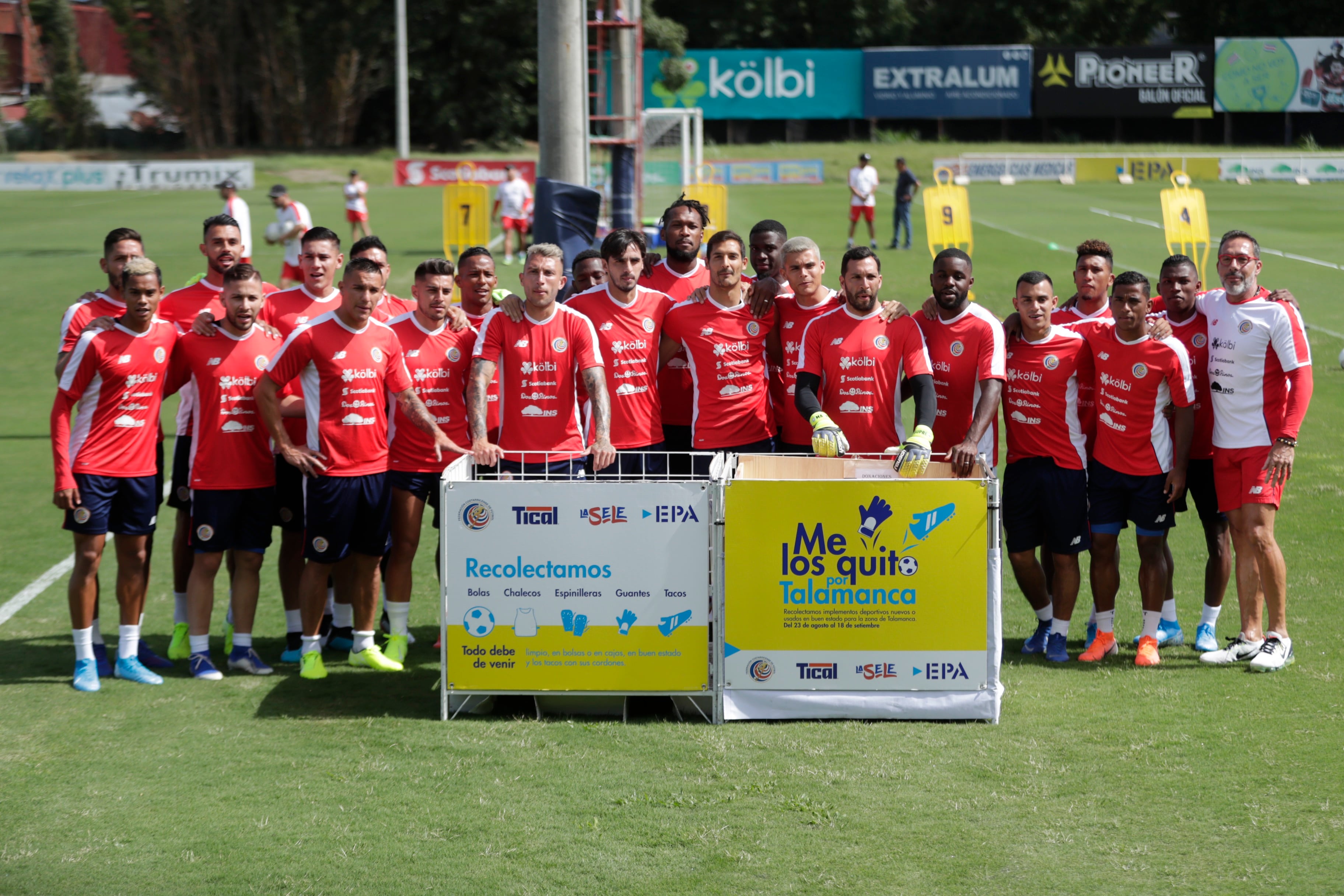 03/09/2019, Alajuela, San Rafael, Proyecto Gol, entrenamiento de la selección nacional de Costa Rica previo al partido amistoso ante Uruguay, en la conferencia hablaron los jugadores Francisco Calvo, Ariel Lassiter y Allan Cruz. Fotografía José Cordero