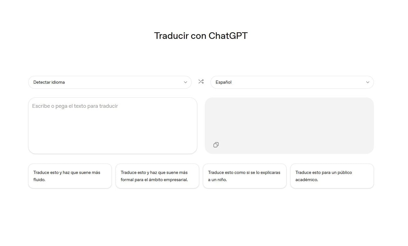 ChatGPT Translate ofrece traducciones en más de 50 idiomas y suma opciones avanzadas de personalización impulsadas por inteligencia artificial.