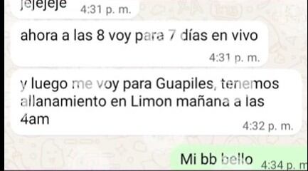 Randall Zúñiga supuesta captura de chat filtrada