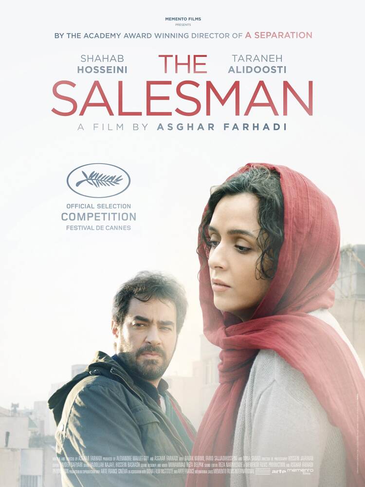 Shahab Hosseini, como Emad, fue el mejor actor en el Festival de Cannes. Taraneh Alidoosti, como Rana, completa el dúo protagonista. cortesía Romaly