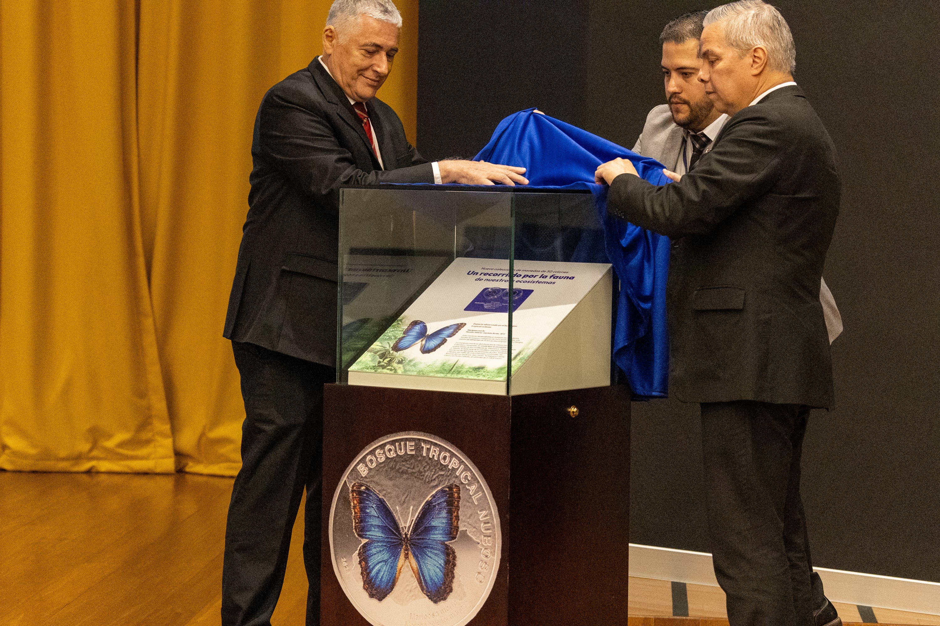 11/11/2024, San José, Auditorio Banco Central, conferencia de prensa para presentar la nueva moneda de 50 Colones coleccionable.