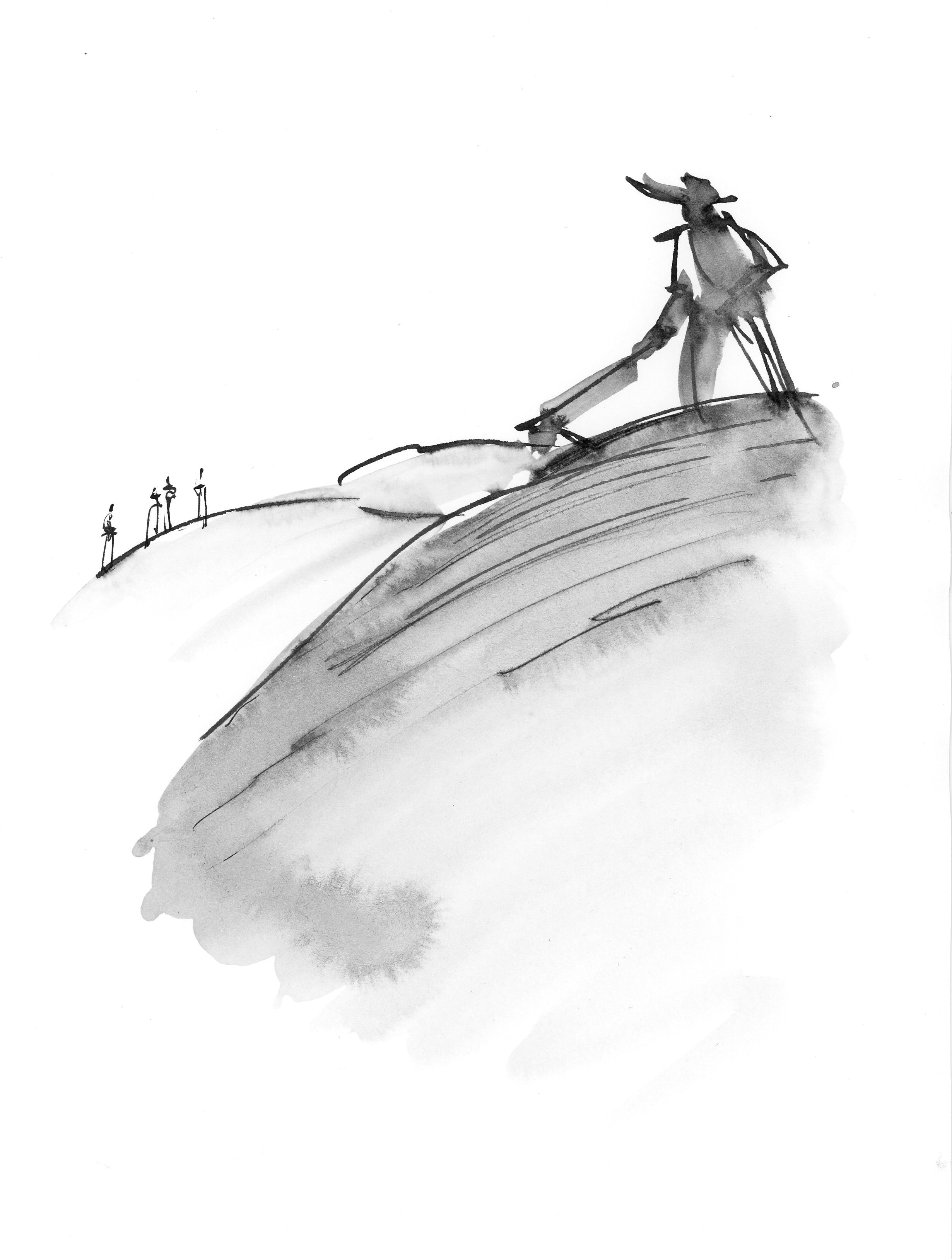 Ilustración para el cuento 'El peón de la loma', de Jurgen Ureña.