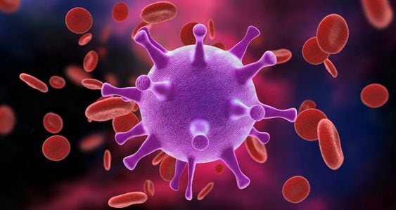 Ilustración con el virus del VIH