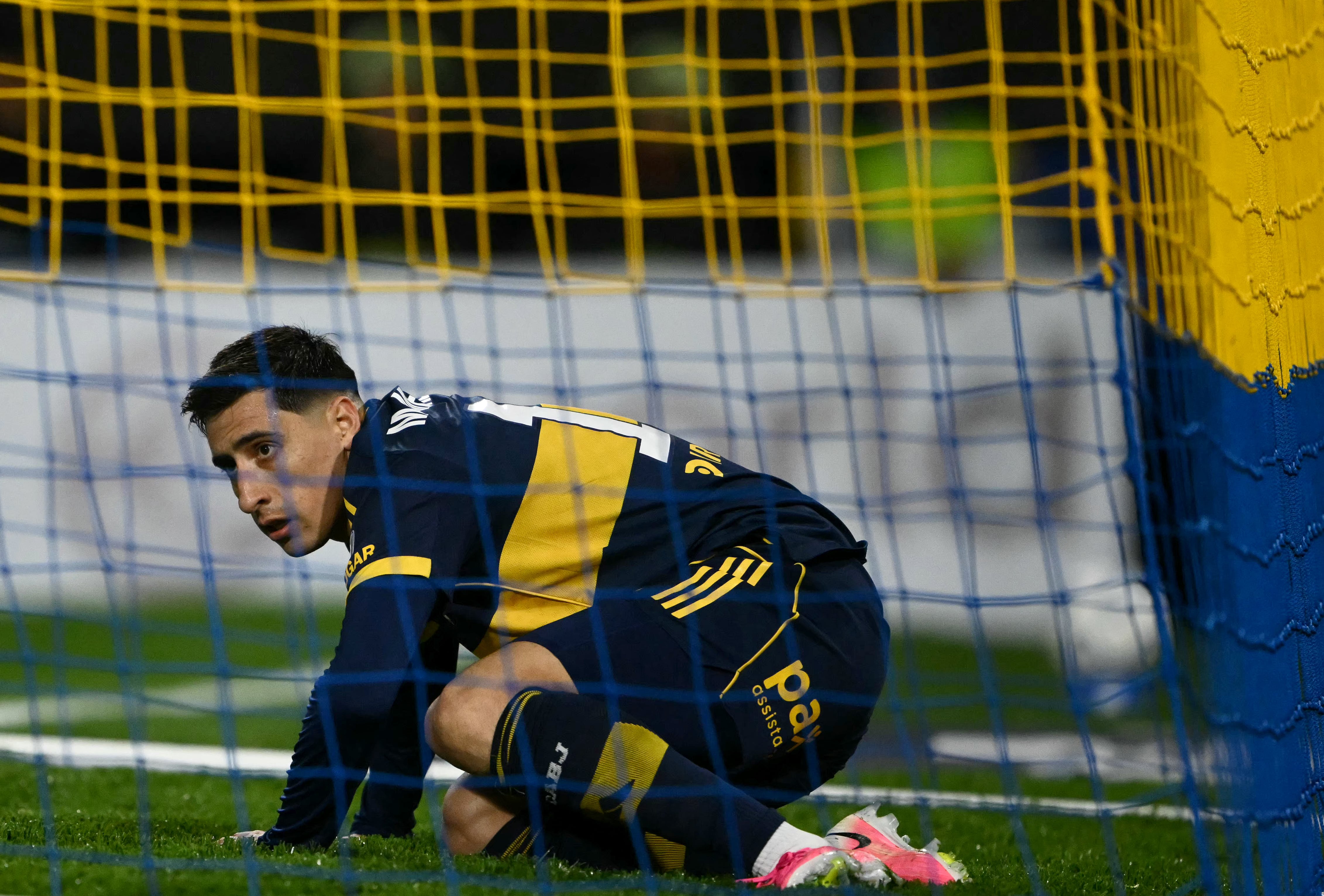 El uruguayo Miguel Merentiel es una de las figuras de Boca Juniors; aquí, durante el partido contra O'Higgins de Chile el jueves 23 de julio por la Copa Sudamericana.