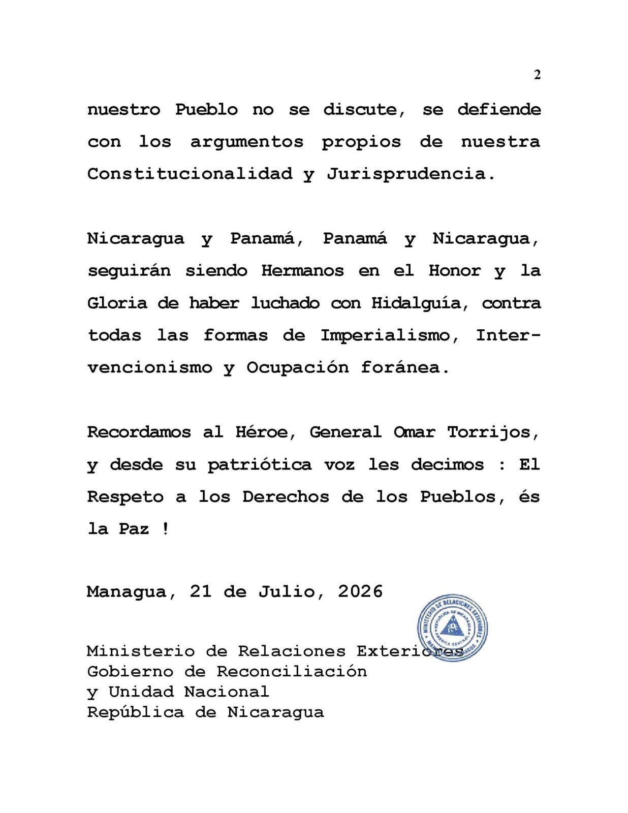 Asamblea Nacional de Nicaragua