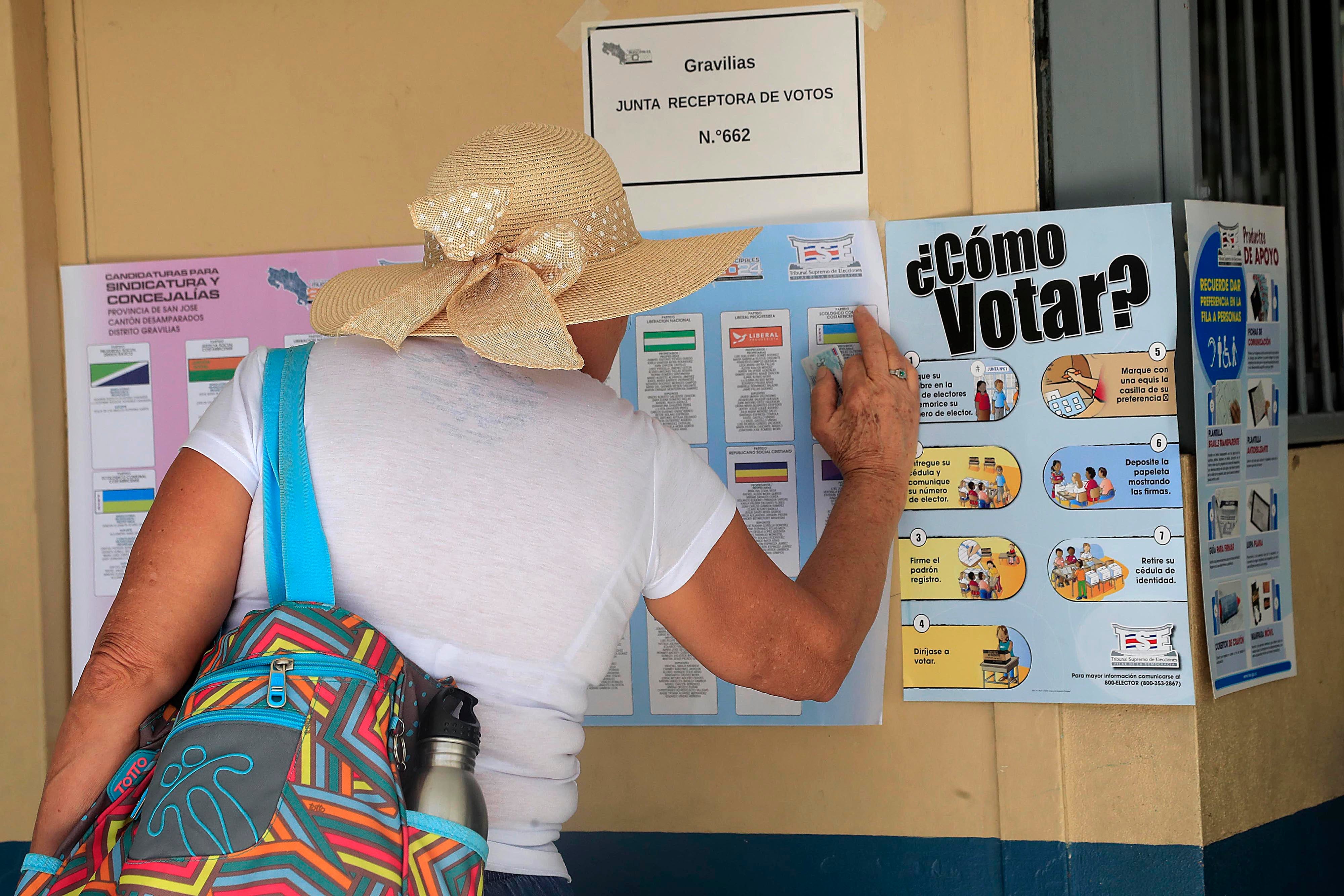 04/02/2024 Gravilias de Desamparados. Este domingo, se celebran las elecciones municipales para elegir 6.212 puestos en 84 cantones. Alcaldes, vicealcaldes, regidores y síndicos, entre otros, llegarán al poder en los comicios municipales.
