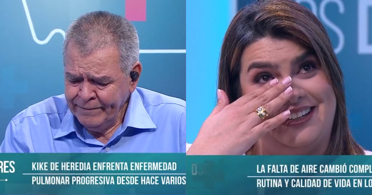 Kike de Heredia y la periodista Sussana Peña se conmovieron en medio del testimonio del artista.