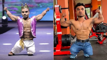 El fisiculturista más bajo del mundo rompe récords: mide 1,02 metros y logra 84 flexiones en un minuto