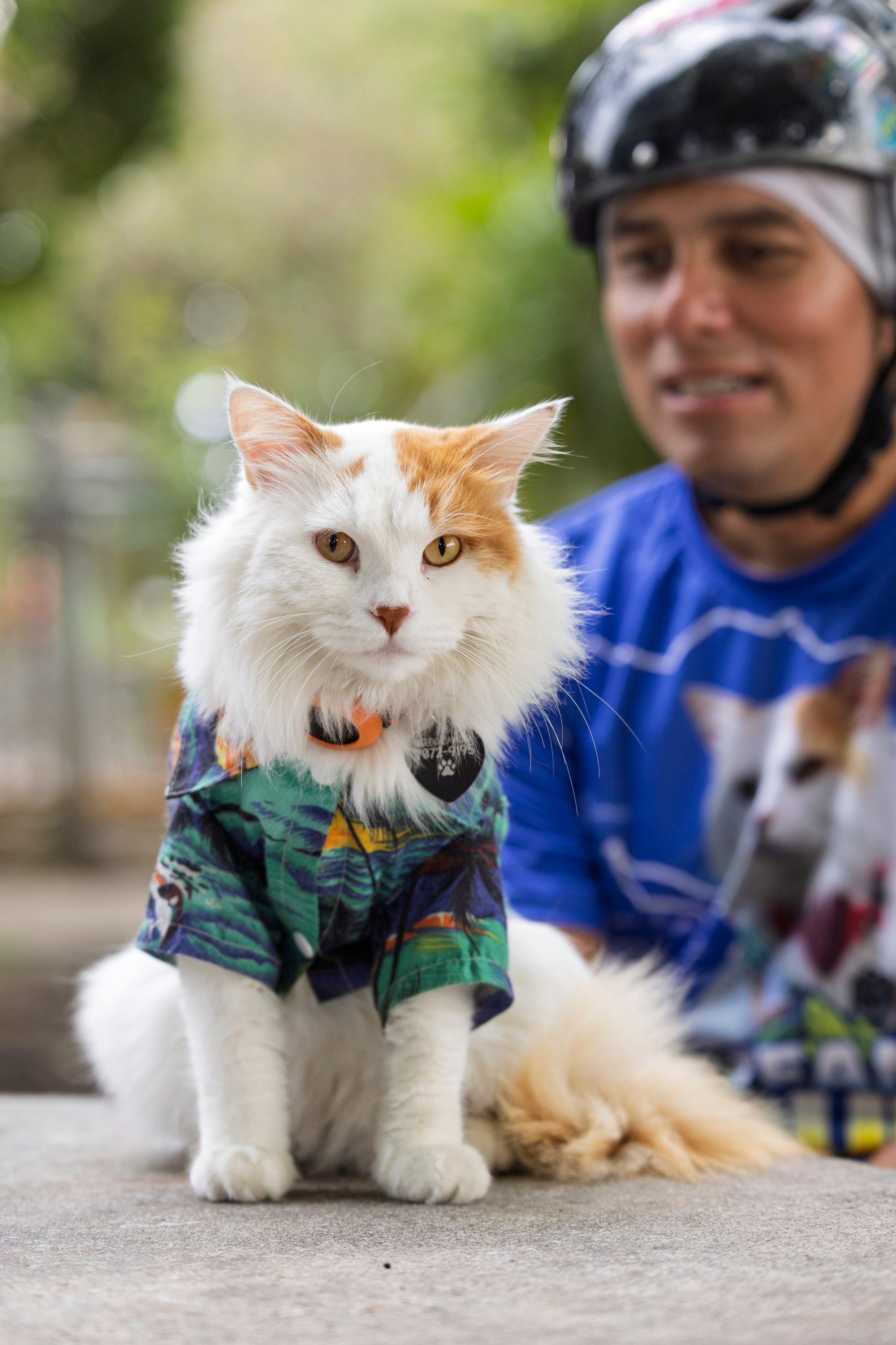 17/03/2026, San José, Tibás, entrevista con Diego Zamora dueño de Bruno, un gato que es su mascota y anda con el por todo el país en bicicleta.