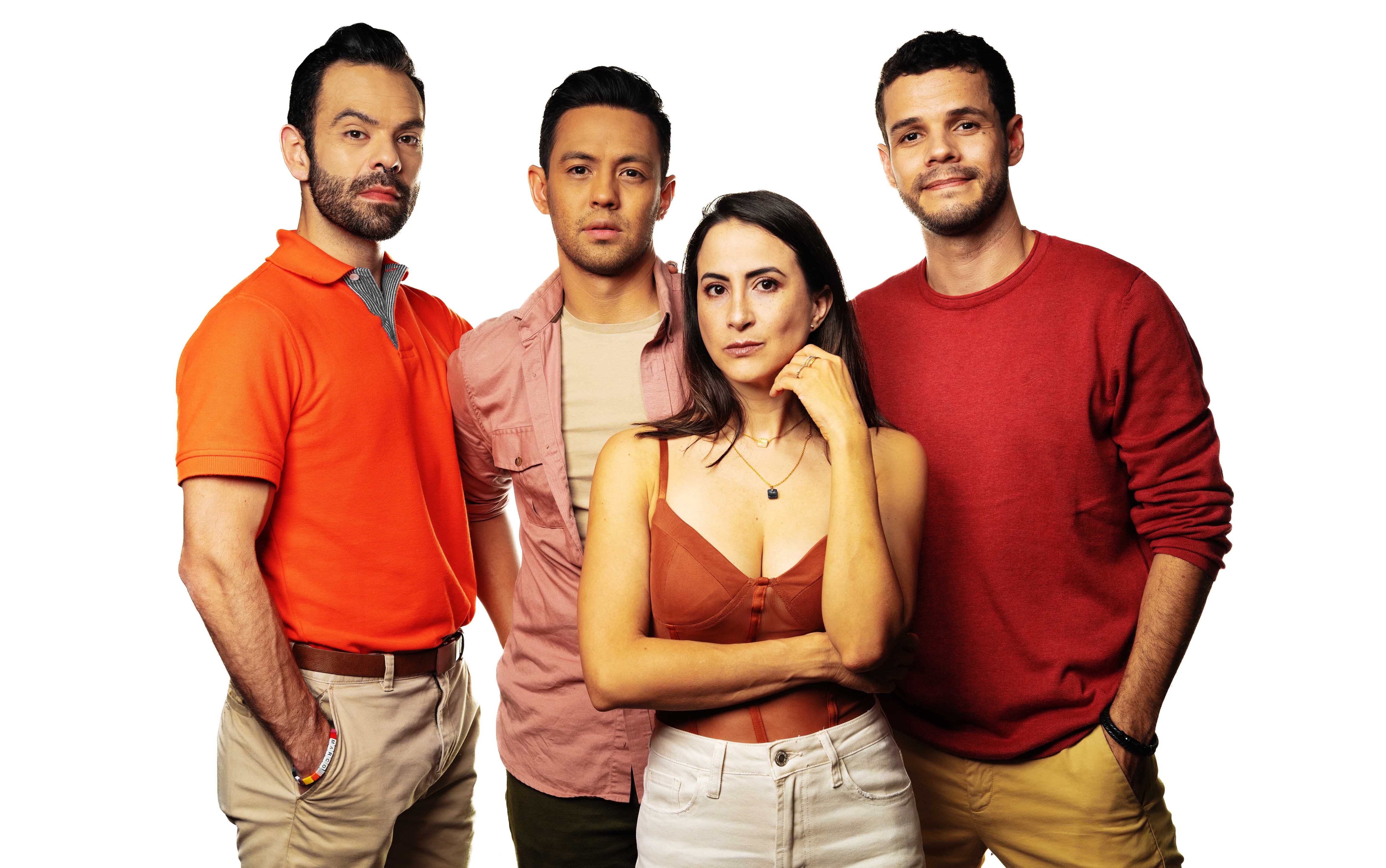 Marco Rodríguez, Gerardo Cruz, Silvia Baltodano y Melvin Jiménez son parte del elenco del musical 'Contramarea'