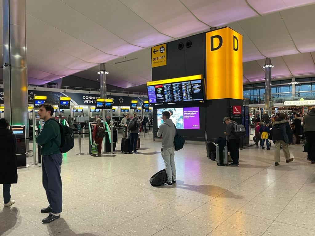 Terminal 2 del Aeropuerto de Heathrow, en Londres.
