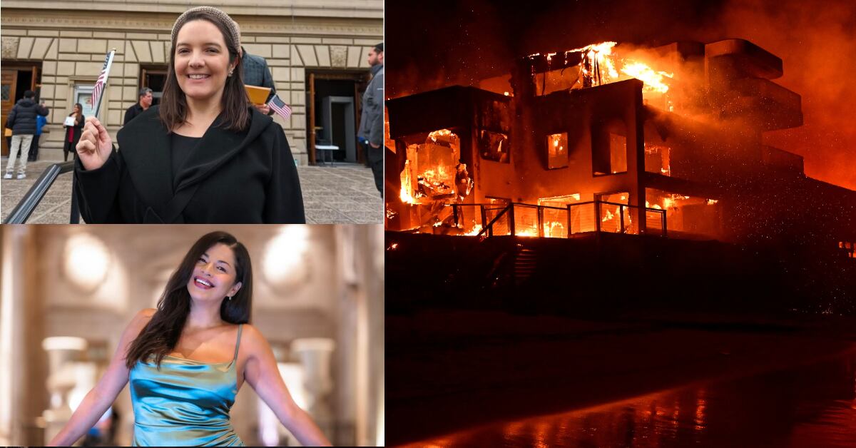 Gloriana Paz y Laura Radinsky coinciden en que el miedo es colectivo ante los incendios que azotan Los Ángeles. Al menos cinco personas fallecieron, y cientos de viviendas quedaron destruidas por completo. Fotos: Cortesía/AFP