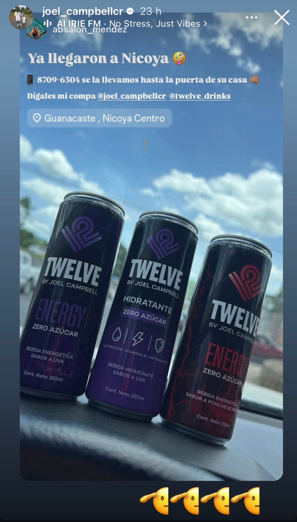 Joel Campbell sacó al mercado unas bebidas energéticas e hidrantes, sin azúcar.