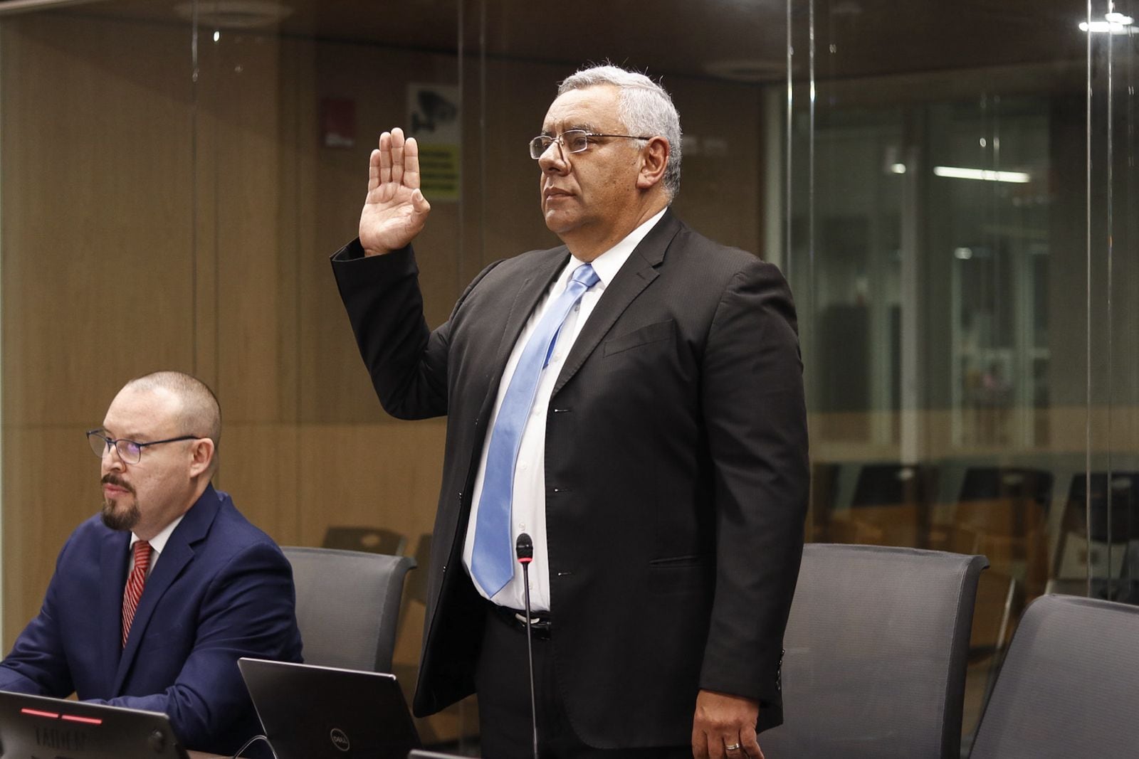 Comparecencia de Allan Trigueros, expresidente del Sinart, en la comisión investigadora de los contratos del Sinart.