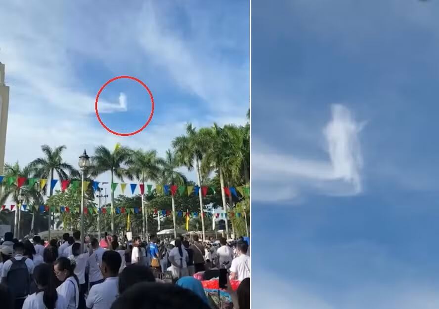 Una nube con forma de Jesús atrajo a más de 8.000 fieles a una basílica filipina en busca de bendiciones y señales del cielo.