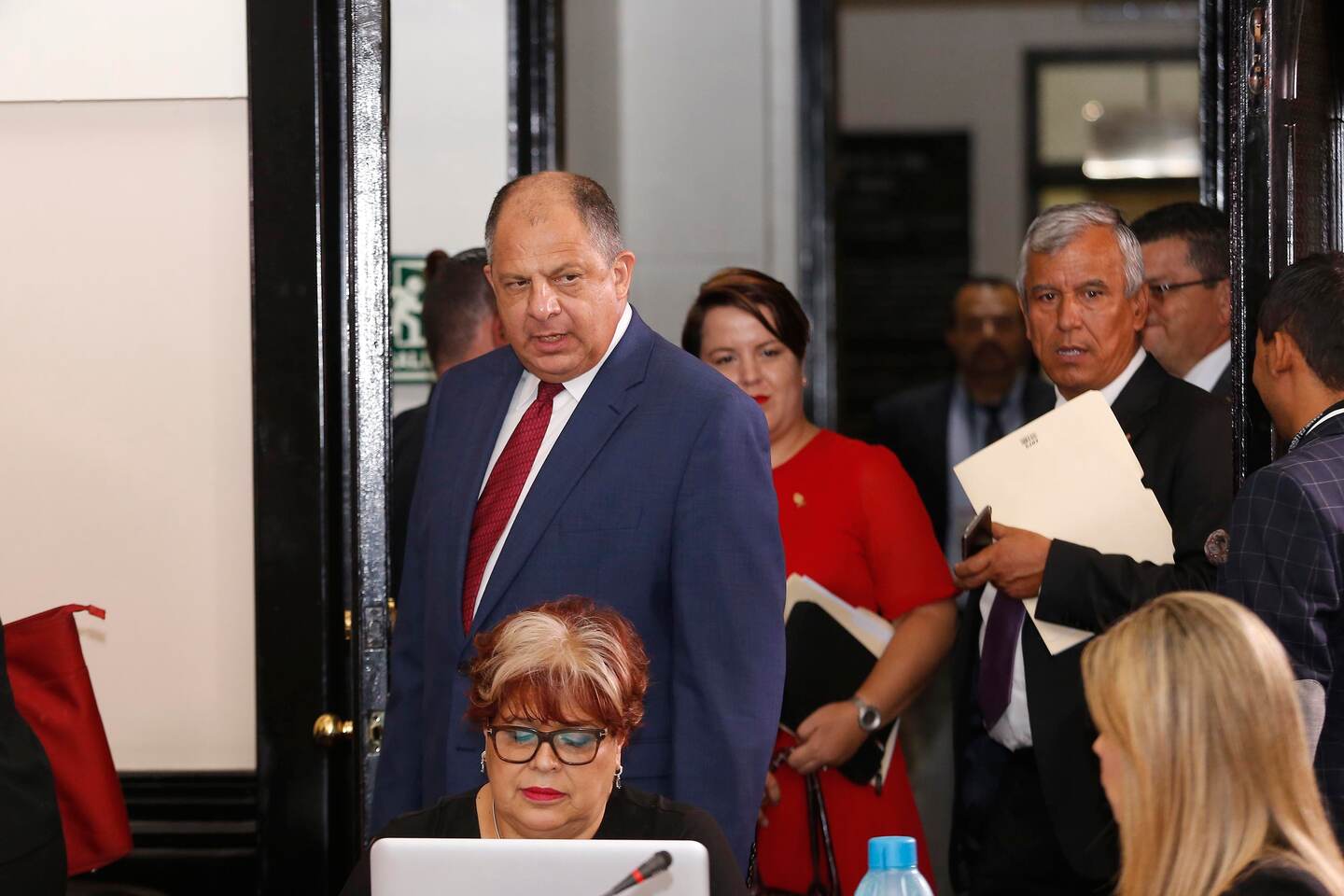 20/09/2018. Asamblea Legislativa, San José. El expresidente de la República, Luis Guillermo Solís, compareció ante la Comisión de Ingreso y Gasto por hueco presupuestario durante su administración. En la foto: Foto: Albert Marín.