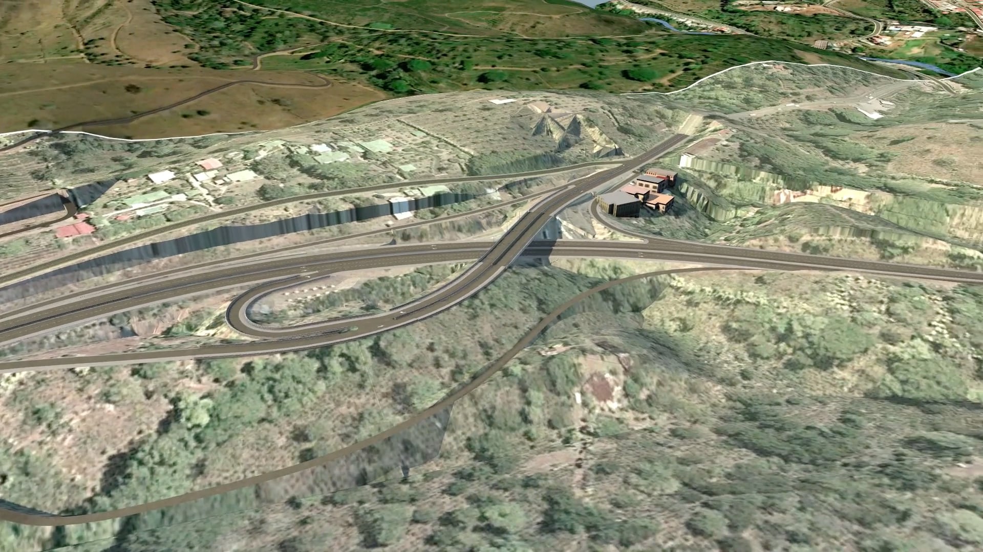 Esta es la previsión de cómo quedaría el intercambio vial en Naranjo, en la ruta 1.