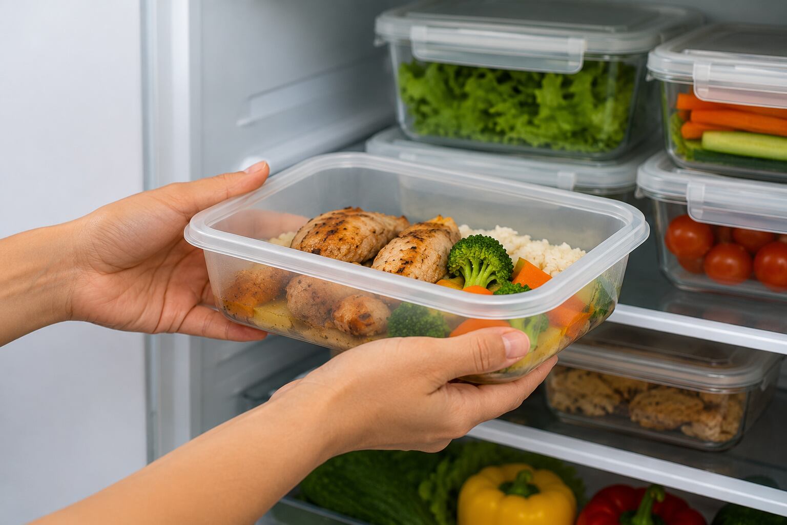El vapor dentro del recipiente no acelera la descomposición de los alimentos. El tiempo fuera del refrigerador y la temperatura son los factores que más influyen.