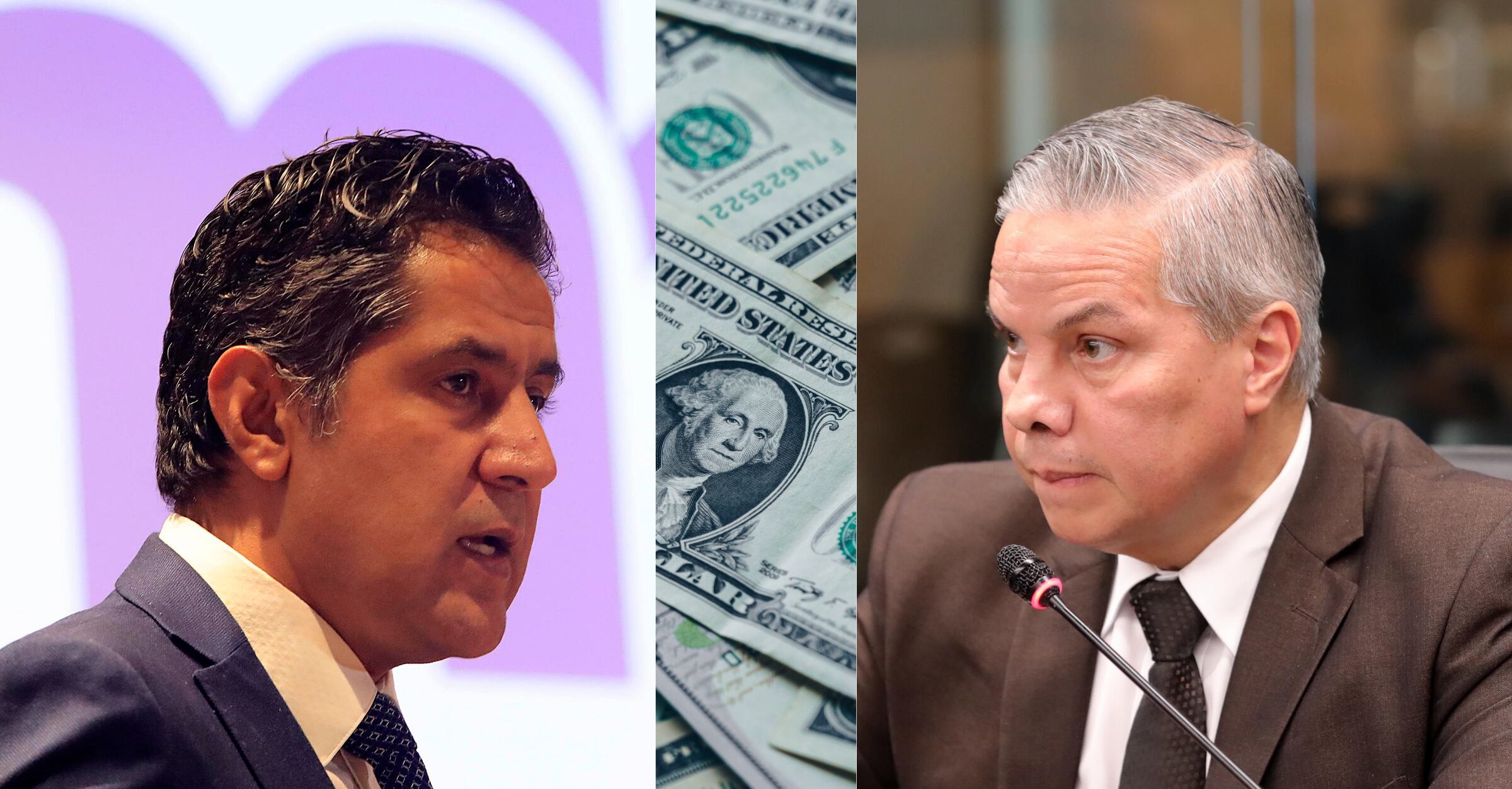 Nogui Acosta (i), ministro de Hacienda, y Róger Madrigal (d), presidente del Banco Central de Costa Rica. Fotos: GN Medios