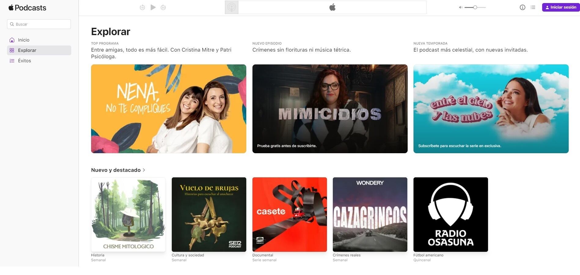 La nueva web de Apple Podcasts ofrece funciones avanzadas y está disponible en más de 170 países.