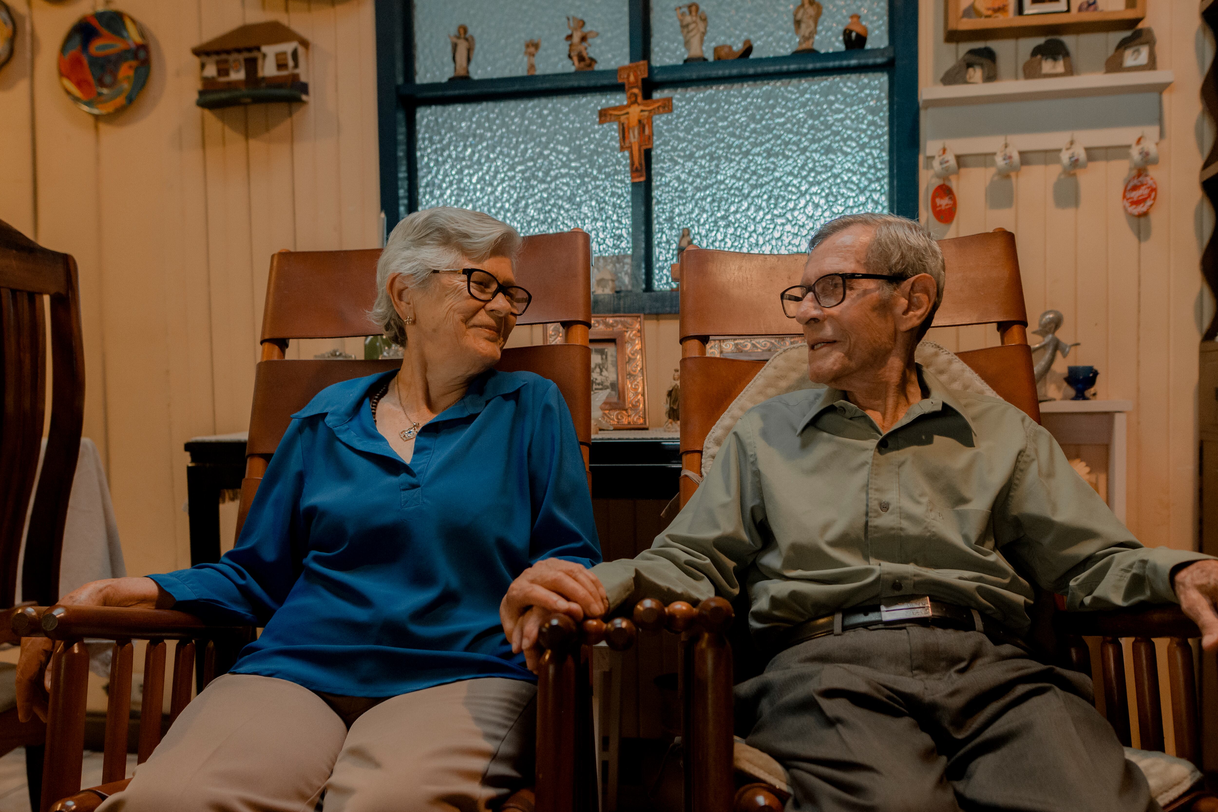 Don Carlos Alvarado y doña María Esther Barrantes. Foto: Arturo Alvarado
