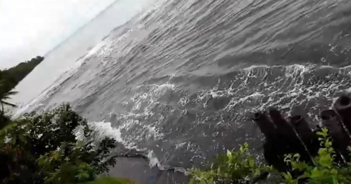 El evento se registró posterior al enjambre sísmico ocurrido el 22 de julio por la tarde, debido a un deslizamiento submarino (Foto: captura de video enviado por la UNA)