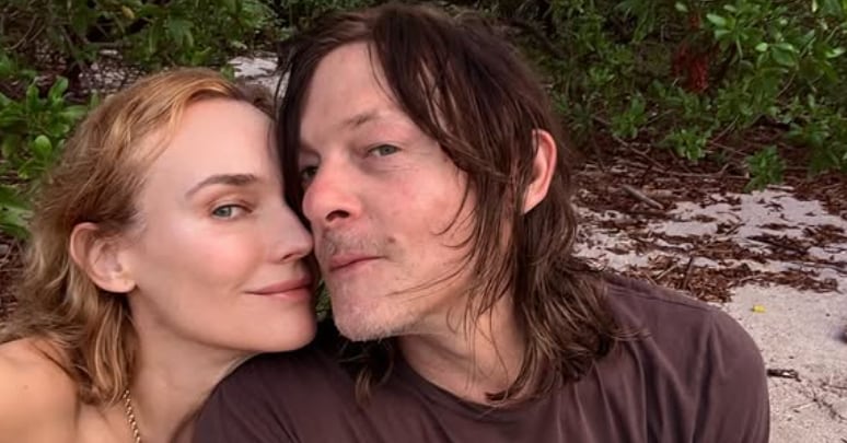 El actor Norman Reedus y su pareja Diane Kruger en Costa Rica 2025.