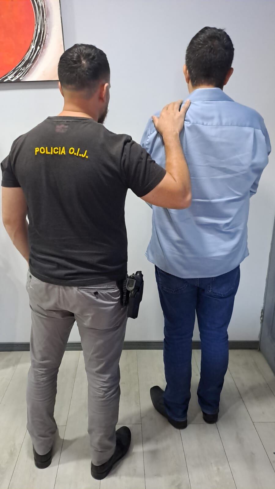 Rímola, alcalde electo de Parrita, fue detenido el 2 de abril en ese cantón del Pacífico central. Foto: Cortesía OIJ.