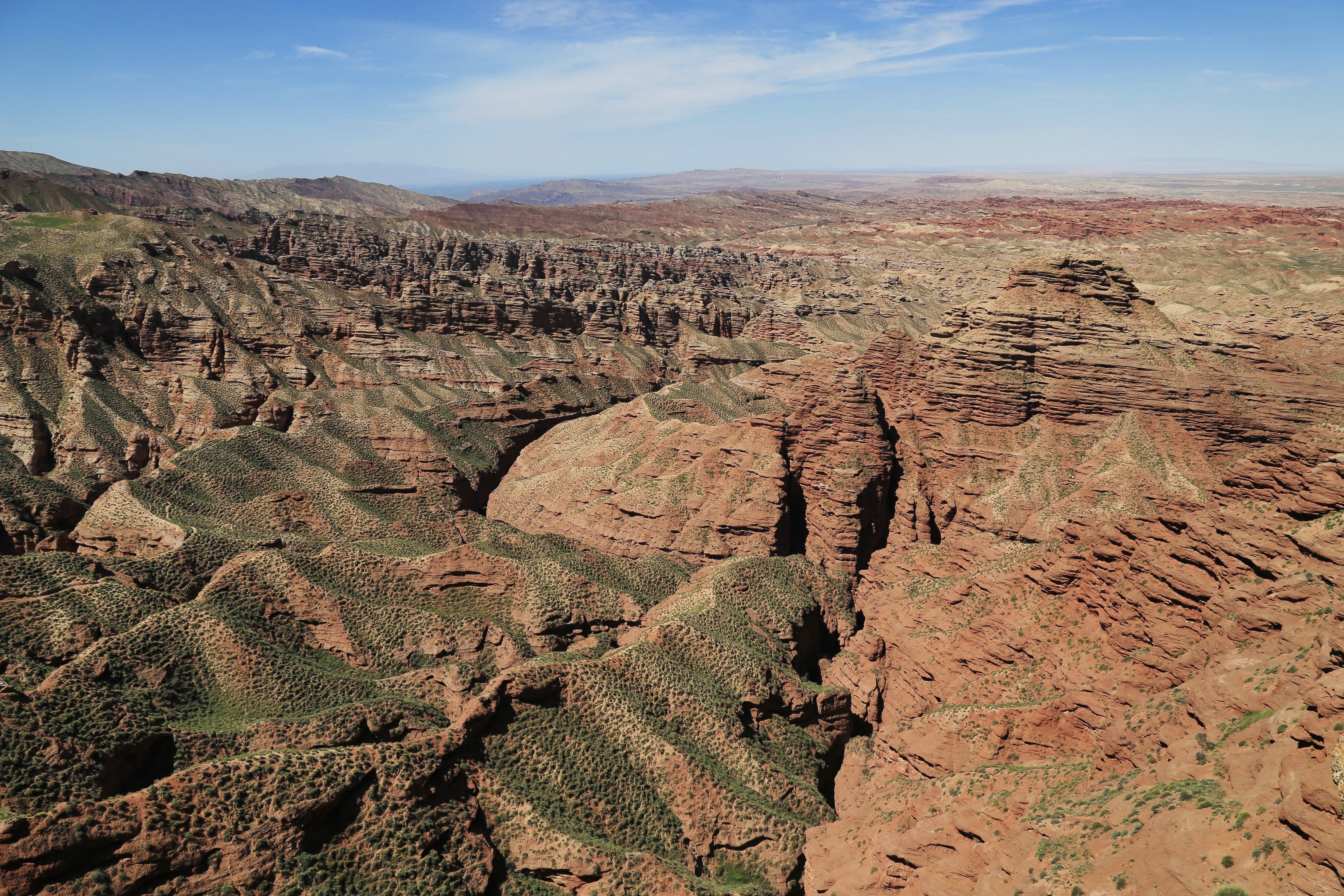 --ARCHIVO--Paisaje del Gran Cañón de Pingshanhu, uno de los cinco cañones más importantes del mundo, en la ciudad de Zhangye, en la provincia de Gansu, en el noroeste de China, 6 de septiembre de 2018.
