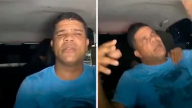 Taxista finge crisis de salud y desconcierta a delincuentes para escapar (video)