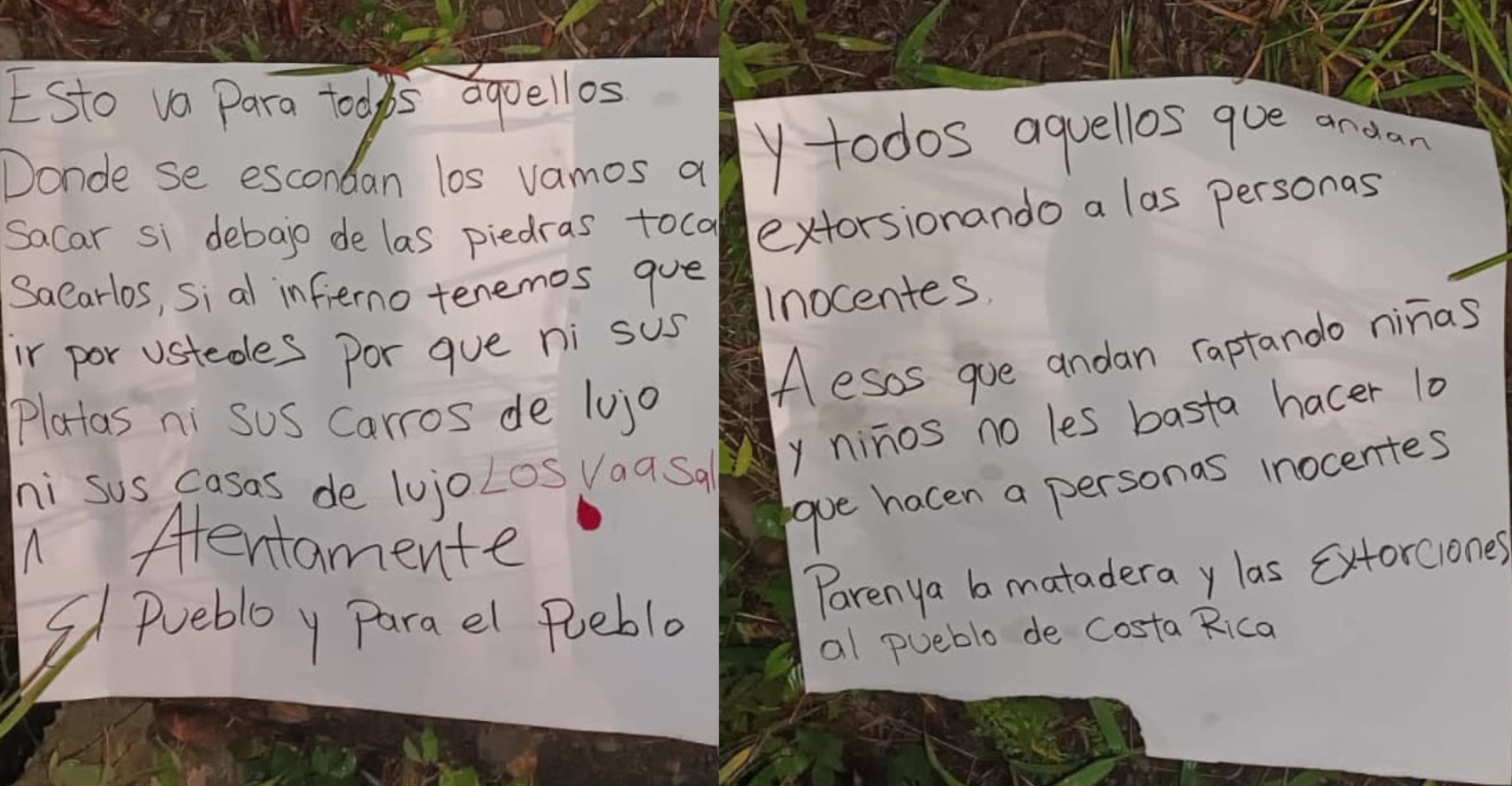 vehículo y carta en garabito