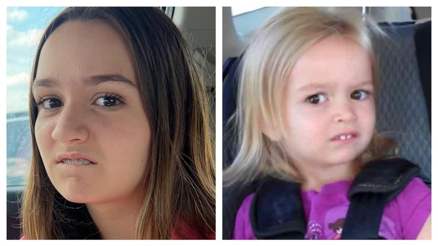 Así luce Chloe, la niña del meme de la mirada extrañada, tras 11 años ...