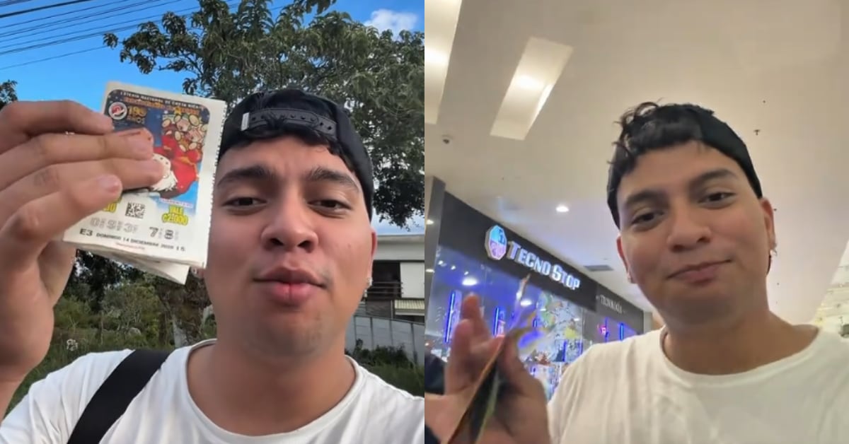 Jose Ismael Núñez compartió con su comunidad, de más de un millón de seguidores, que ganó con el Gordo Navideño.