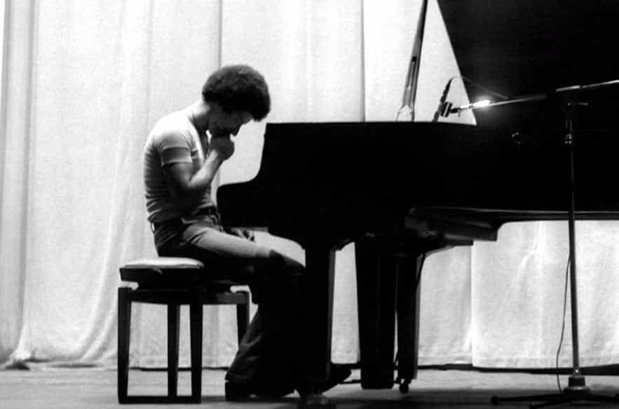 Keith Jarrett en 1975 durante el concierto de Colonia.