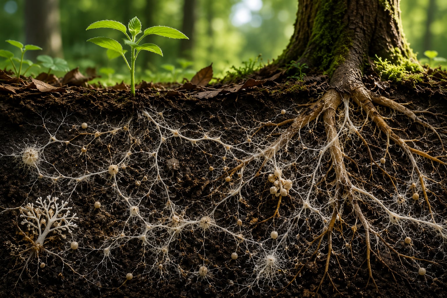 La gigantesca red de hongos bajo la superficie terrestre ayuda a almacenar carbono y distribuir nutrientes, pero enfrenta riesgos por la intervención humana.