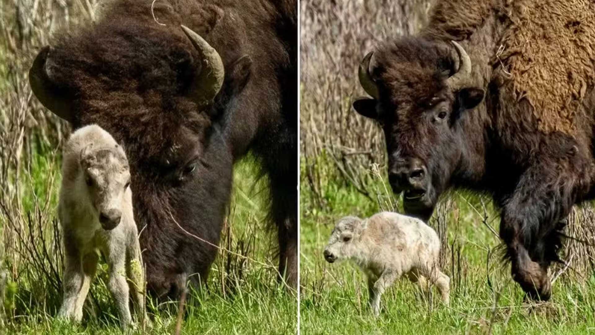 Un raro búfalo blanco nació en Yellowstone, cumpliendo una profecía Lakota. Tribu Sioux celebrará su nacimiento en una ceremonia.