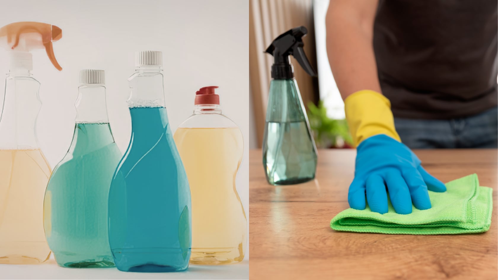 La combinación de agua oxigenada y detergente ayuda a eliminar bacterias, quitar manchas y desinfectar superficies del hogar.