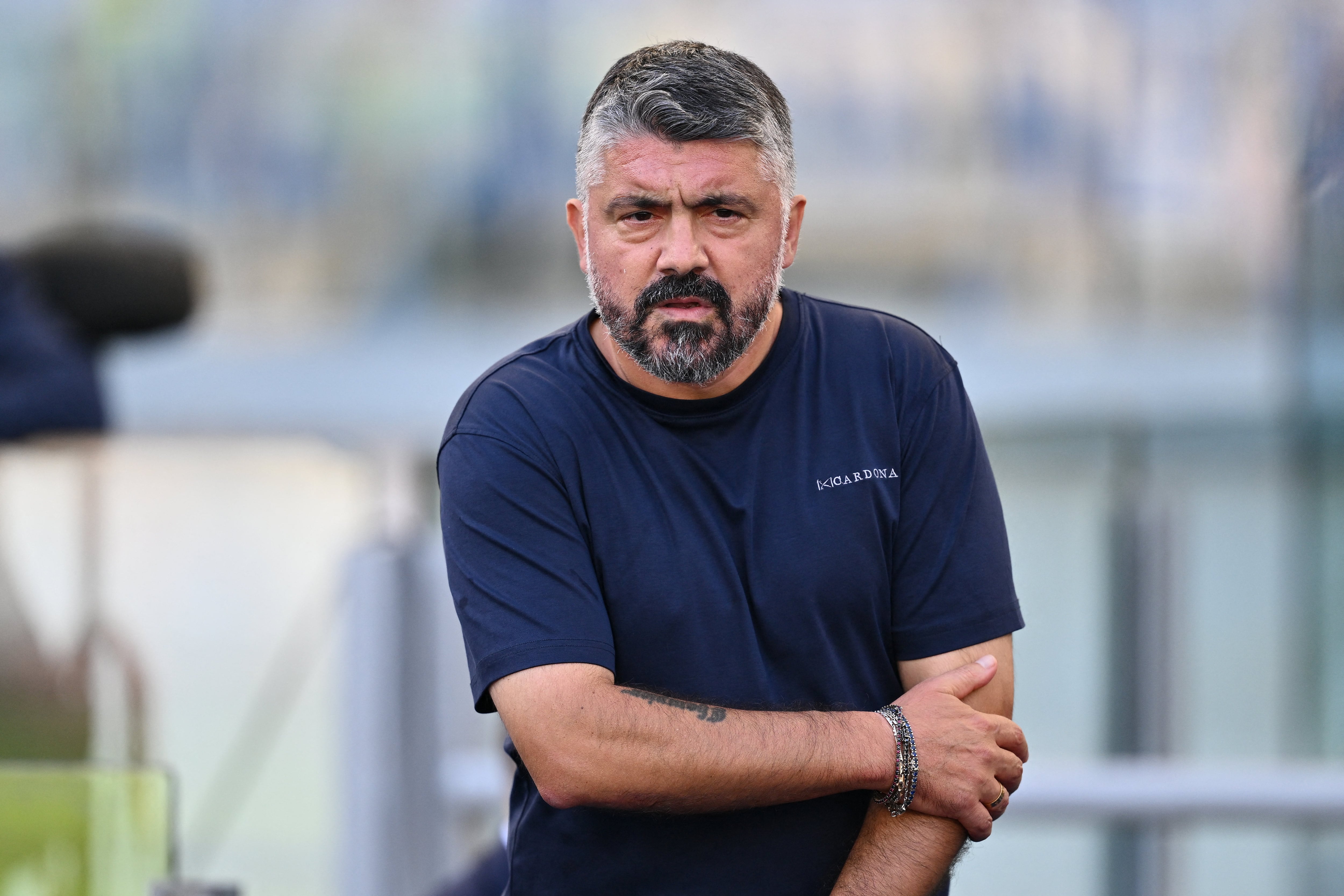 Gennaro Gattuso es el entrenador de la Lazio, que venció a Monza por la Serie A en el Estadio Olímpico de Roma este 11 d octubre.